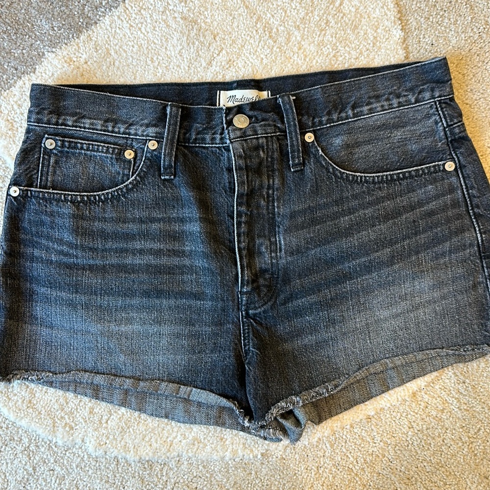 Madewell black denim shorts